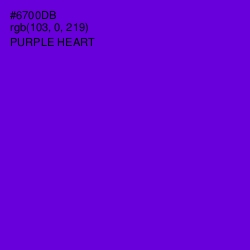 #6700DB - Purple Heart Color Image